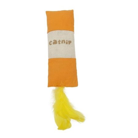 PET LIFE Pet Life CTY8OR Duffle Faux Fur Catnip Cat Toy; Orange - One Size CTY8OR